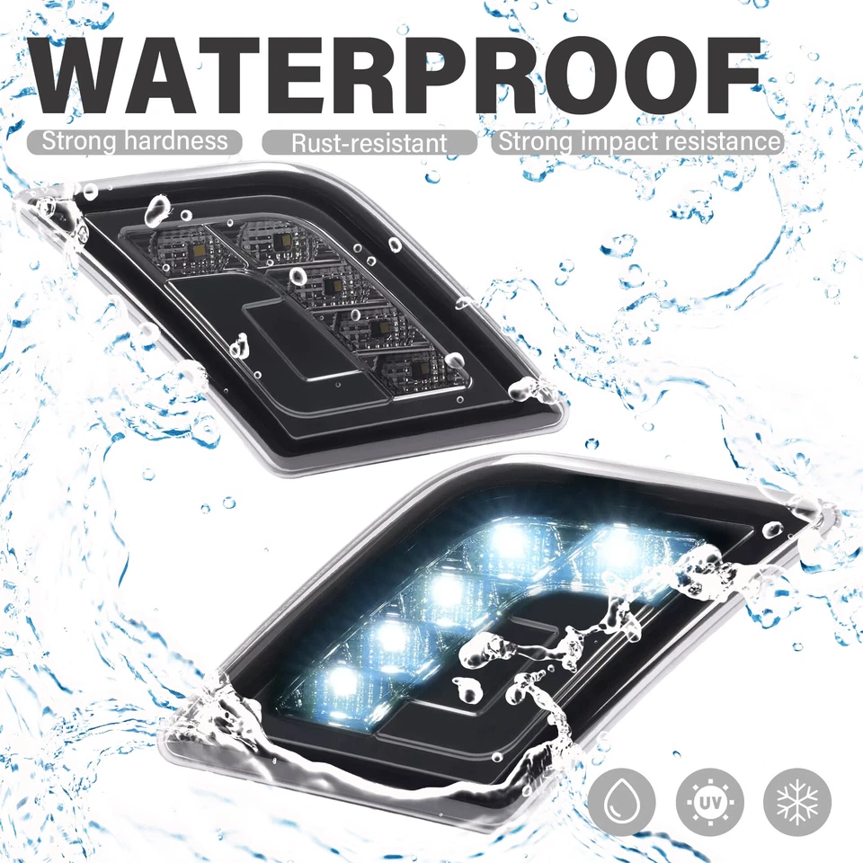 For Mercedes-Benz C300/C350/C63 AMG 08-11 LED Smoke Side Marker Corner Lights - Image 3 of 4