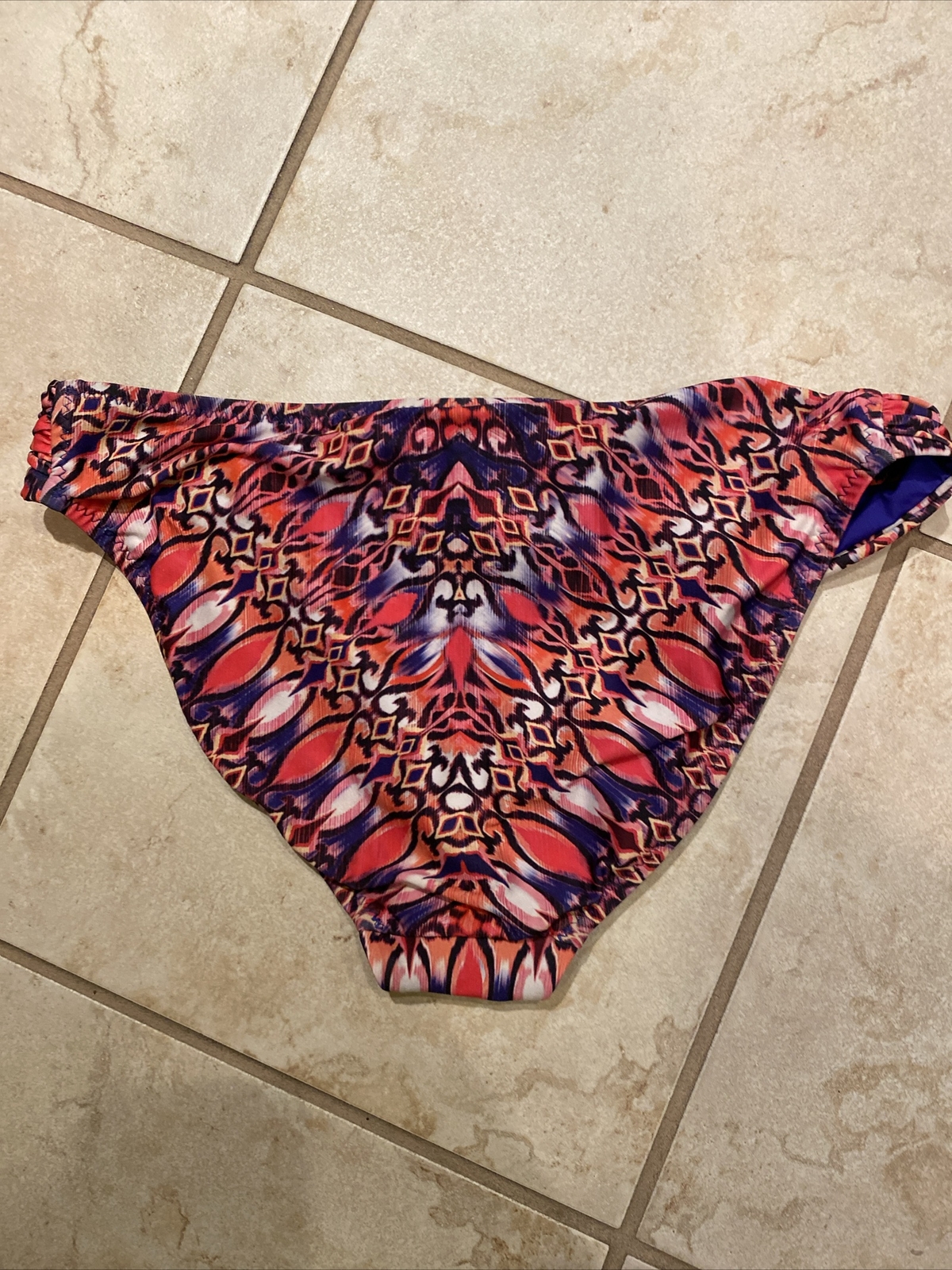 BECCA Bikini Bottoms Medium Split Back Multi Colo… - image 3
