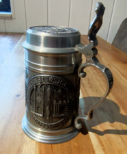 Zinn Bierkrug mit Deckel Barbarossa Kaiserkrug Friedrich 1. BBK SKS Zinn
