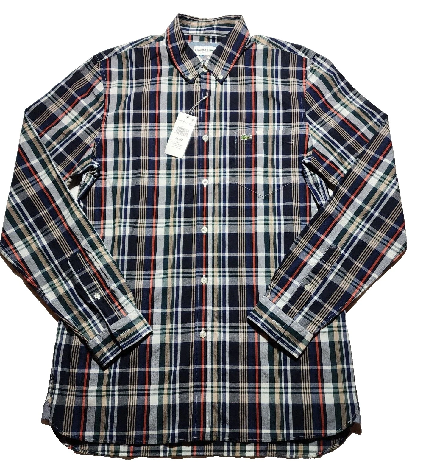 Camisas Sociais Lacoste mistura de Algodão para Homens