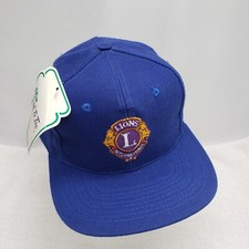 Vintage Lions Club International Logo Crest Snapback Hat Cap OSFA NWTs