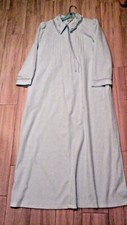 Ultra Plush by Sears Vintage Blue Poly Fleece Step-in Zip Long Robe   Size L