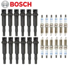 OEM Ignition Coil + Spark Plug Double Platinum Plug (12 sets) Bosch for BMW V12