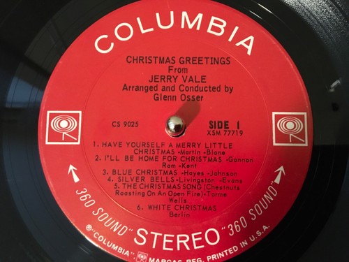 “CHRISTMAS GREETINGS FROM JERRY VALE” Vinyl LP Album, 1964 - CS 9025 - Picture 7 of 11