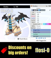 Pokemon Sword and Shield 6IV Shiny Giratina Origin Form