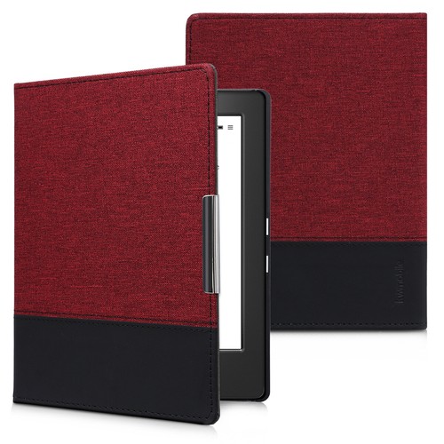 Slim PU Leather Canvas Folio Case for Kobo Aura H2O Edition 1 - Afbeelding 5 van 7