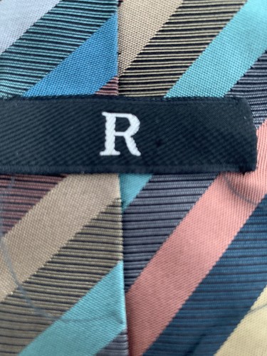 Superb Vintage RICHEL deluxe Handmsde Silk Multicolored Striped Tie - Picture 4 of 5