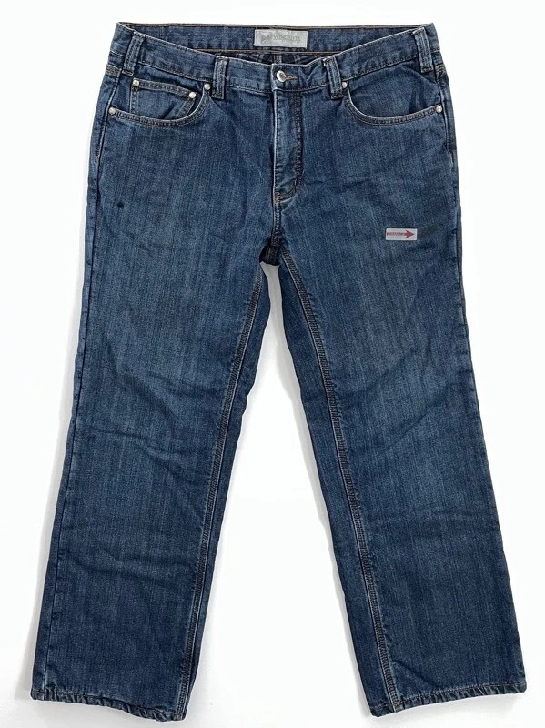 Wind River Mens Bootcut Jeans Blue Flannel Lined Medium Wash Low Rise 36 X 30 eBay