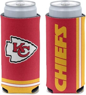 Kansas City Chiefs NFL Slim Can Cooler Two-Sided Design