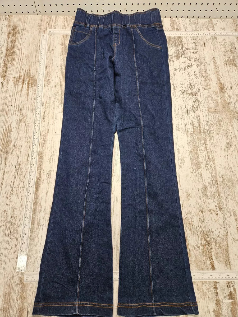 Hue Studio Women s Mid rise Bootcut Denim Leggings Small Dark