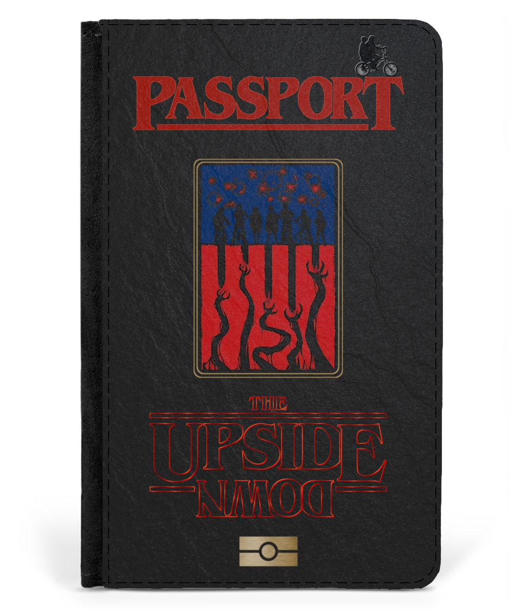 その他 perfect10Liners Secret card FORCEBOOK The Upside Down Hawkins Indiana Faux Leather Passport Cover