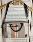 Denali Small Notebook Bag Striped Padded Travel Slim Handles Canvas Multipurpose