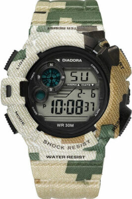 Orologio DIADORA EAGLE DI-025-03 Camo Brown Chrono Alarm Sveglia WR 30M |  eBay