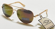 Oscar by Oscar de la Renta 3041 Brown Mirrored Aviator Sunglasses /1303/ NEW