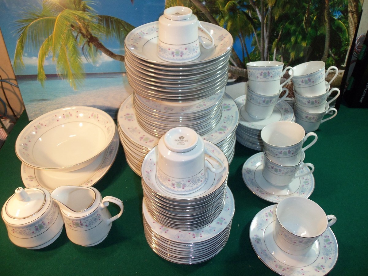 74 PIECE SET OF SANGO SERENADE CHINA PATTERN 8225 | eBay
