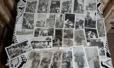 Vintage 1940 Photographs Family Children Playing Lot of 29 Black and White
