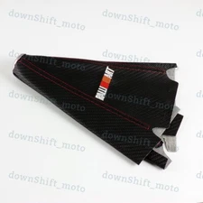 RALLIART Carbon Look PVC Black/Red Stitch Shift Knob Shifter Boot Cover MT/AT