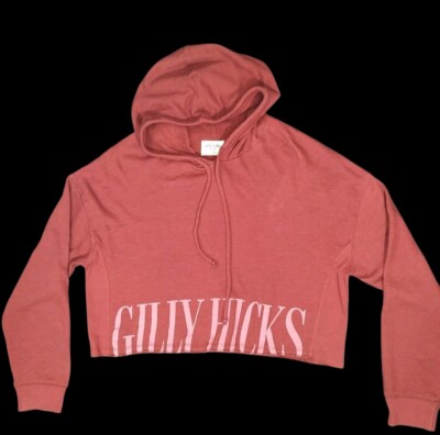 Gilly Hicks for Hollister Roter Verkürzter Kapuzenpullover Damen Größe Mittel 