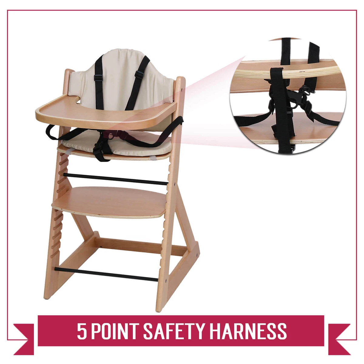 3 in 1 hotsell wooden high chair