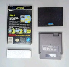 Vintage Nintendo NES Black Box Golf CIB Complete In Box w/ Manual Oval Tested 