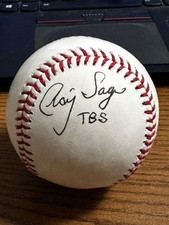CRAIG SAGER SIGNED AUTOGRAPHED 2013 POSTSEASON BASEBALL!  TBS HOF BROADCASTER!!