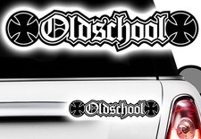 1x Hardcore Iron Cross Oldschool Eisernes Kreuz Aufkleber Set Sticker Rat Look 