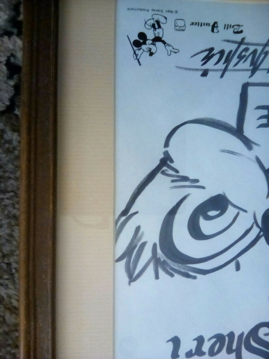 WALT DISNEY Chip and Dale FRAMED ORIGINAL marker DRAWING BY