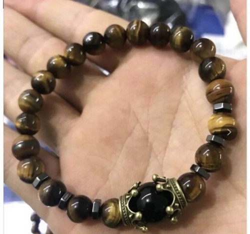Crystal Gemstone Bead Bracelet Natural Stone Stretch Healing Jewellery Gift 8mm - Picture 8 of 10