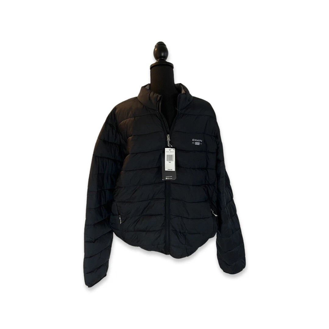 NWT Chaps Men’s Puffer Jacket Black Sz 2XL