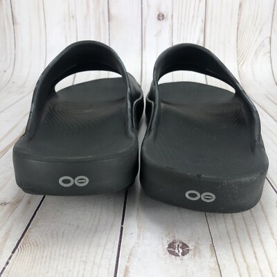 Oofos Ooah Sport Recovery Sandals Slides Comfort Gray Black  display picture 3