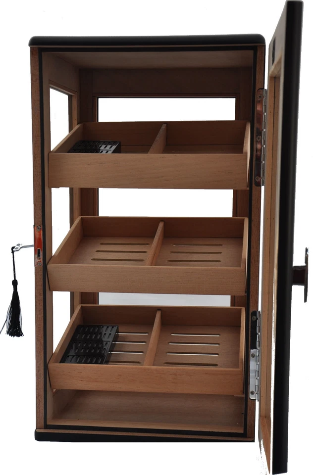 Humidorschrank für 75 Zigarren DIGITALES HYGROMETER glasscheiben humidor schrank - Bild 3 von 4