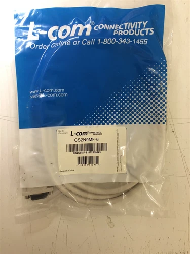 CS2N9MF-6 L-COM CABLE ASSEMBLY DB9 MALE / FEMALE 6FT GREY ROHS 1 UNIT