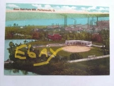 POSTCARD MILLBROOK AMUSEMENT PARK BASEBALL STADIUM NEW BOSTON PORTSMOUTH OHIO OH