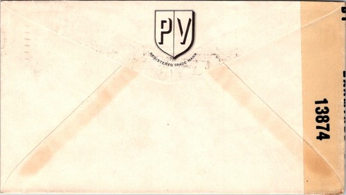 CANADA 1943 WWII CENSORED AIRMAIL COVER ADDR USA CANC VANCOUVER - Picture 2 of 2