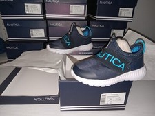 Nautica STEEPER LOGO Infant Toddler SIZE 5 Sneakers Shoes Navy NEW SHELF00T 