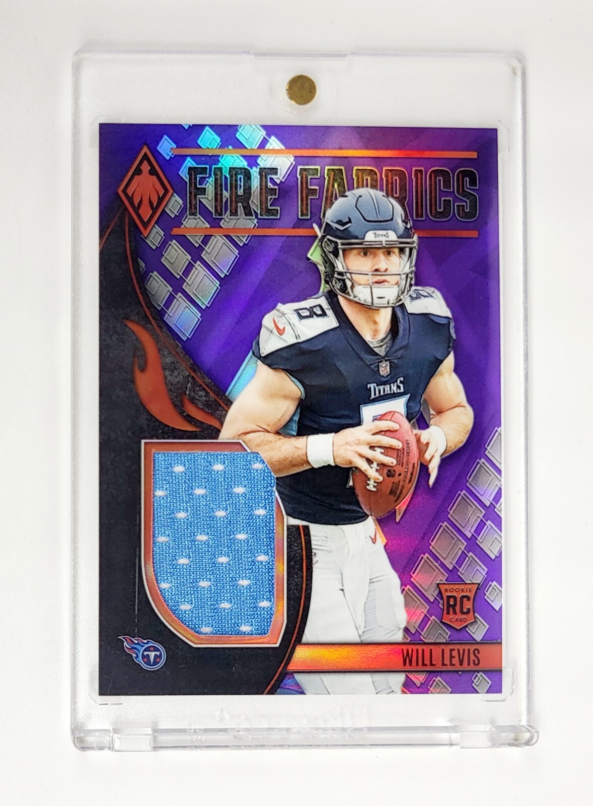 MNT #/50 RC JERSEY PURPLE HOLO PRIZM 2023 Phoenix Will Levis Fire Fabrics TITANS