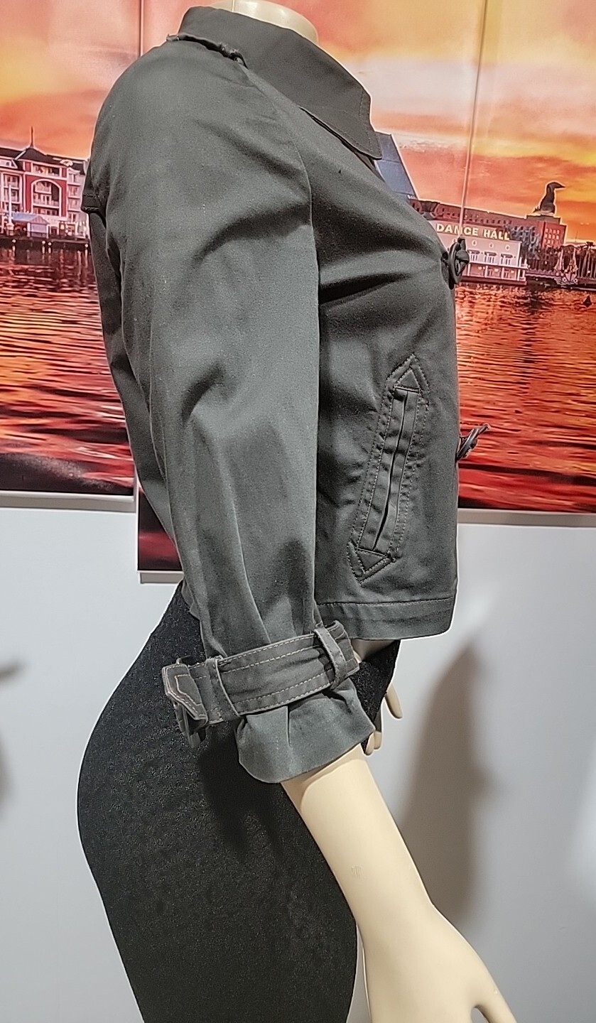 Oops Dark Gray Size M Double Breasted Cropped Hig… - image 4