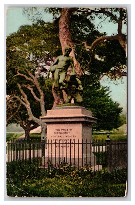 Douglas Tilden Football Statue University of California Berkeley DB Postcard S26