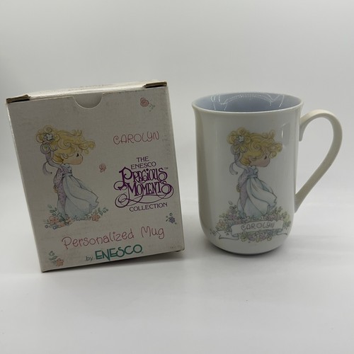 "Tazza da caffè in porcellana Precious Moments Enesco nome personalizzato ""Carolyn" - Foto 2 di 6