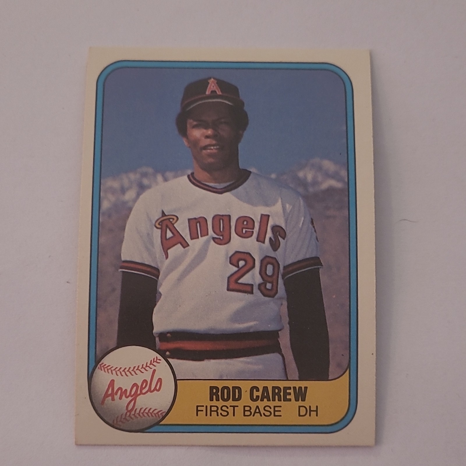Fleer 1981 Fleer Rod Carew #268 California Angels MLB Baseball stock photo