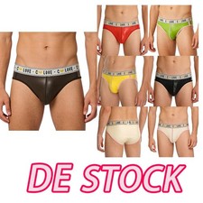 DE Herren Slip Unterhose Bulge Pouch Gummi Unterwäsche Wasserdicht Buchstaben 