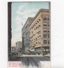 Van Nuys Hotel Cor. 4th and Main Los Angeles California postcard 1910