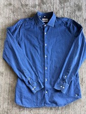 Camisa de vestir para hombre Brooksfield Torino ajustada con botones manga larga talla 43 grande