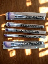 5-Piece Leopard Print Makeup Brush Set