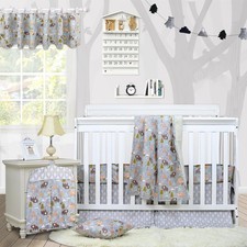 Woodland Baby Crib Bedding Set  3-Piece Crib Bed Blanket, Fitted Sheet and B...