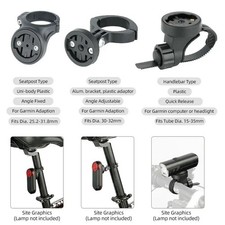 Aluminum Bike Light Adapter for Compatibility with For Garmin For Bryton