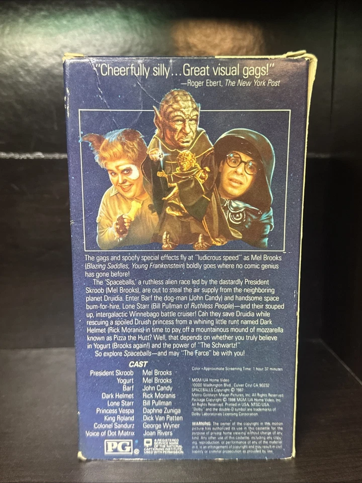 Spaceballs (VHS, 1988) Original First Release Mel Brooks Star Wars Parody Film - Image 3 of 4