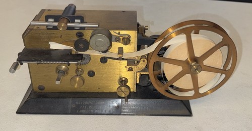 Antique Brass Foote Pierson Telegraph Register KS-3106