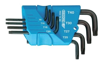 Gedore Blau H 43 TX-08 Winkelschraubendreher-Satz 8-teilig TX T10-T45 153143 Neu