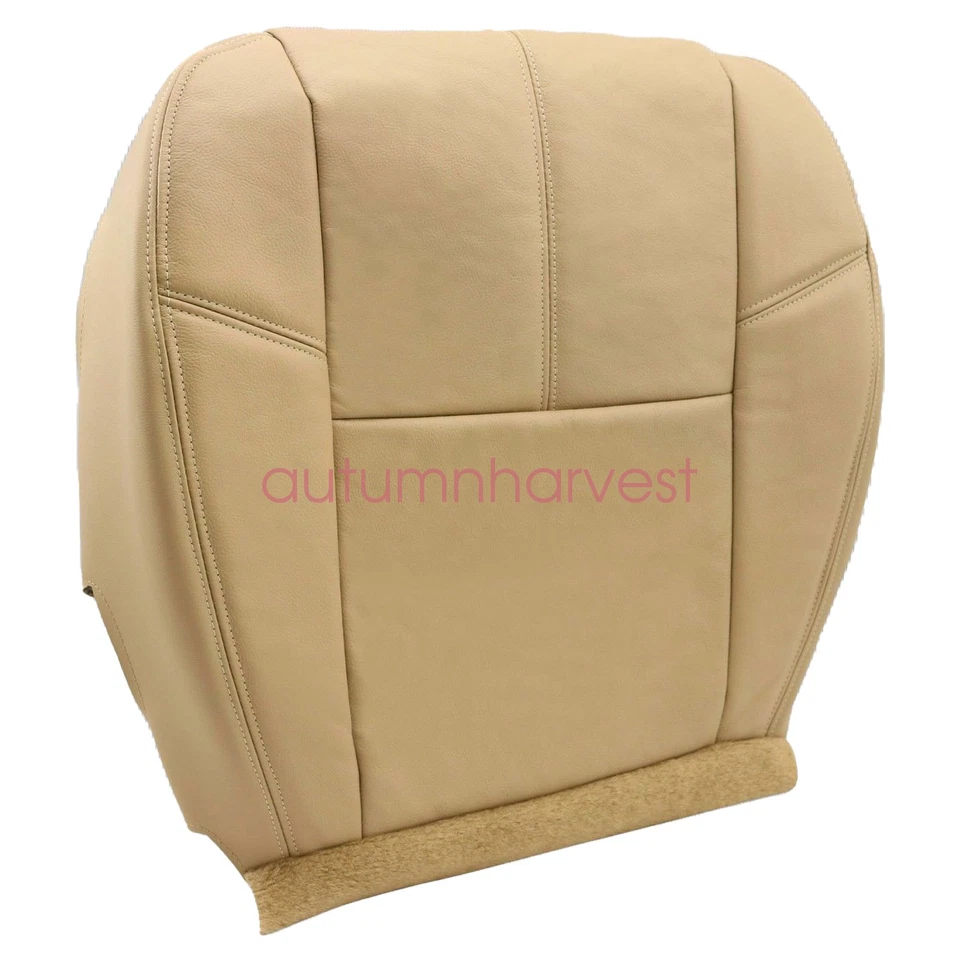 For 07-14 Chevrolet Suburban 1500 Driver Leather Bottom & Back Seat Cover Tan - Image 4 of 4